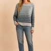 Lidia | Sweater with a geometric ombre pattern