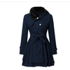 Liza | Elegant Flare Hem Double-Breasted Belted Coat