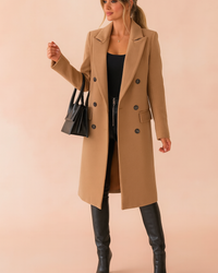 Madison | Tailored Double-Breasted Longline Women’s Blazer Coat