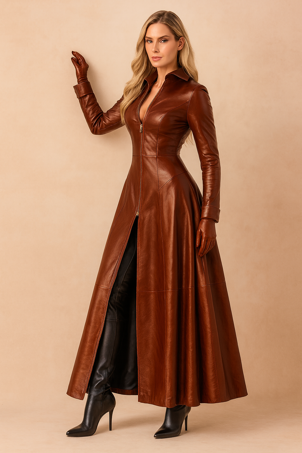 Scarlett | Tailored Zip-Front Longline Statement Jacket