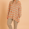 Magda | Oversized striped sweater with a boat neckline