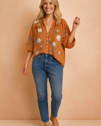 Maja | Shirt blouse with a floral print