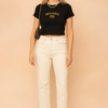 Maja | Short T-shirt with a college-style inscription