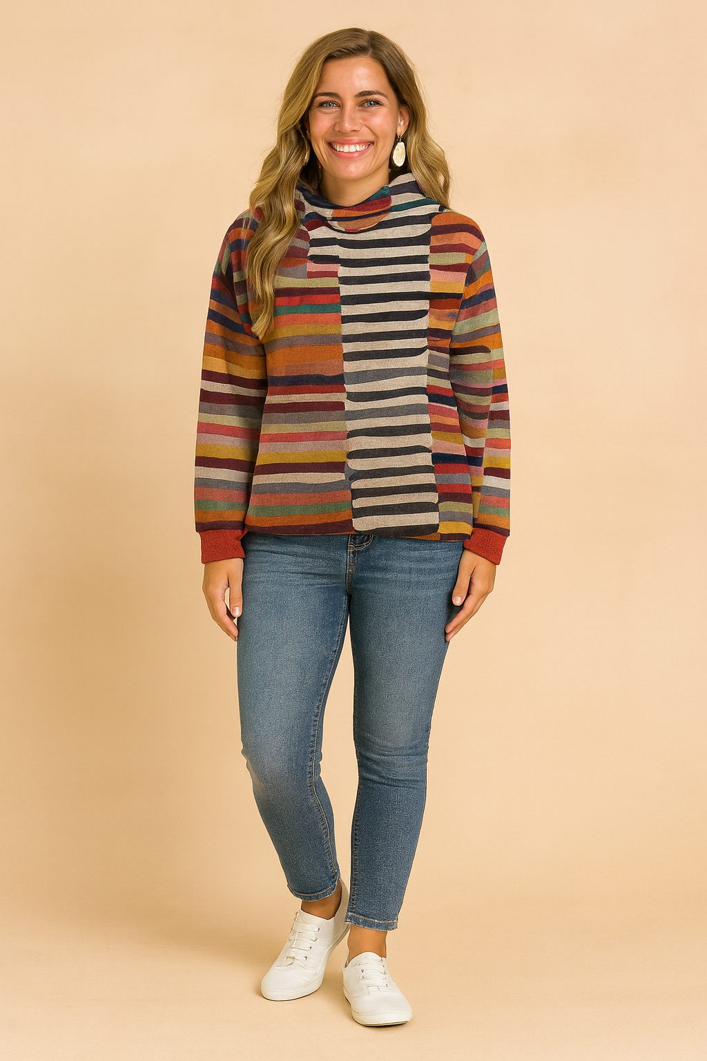 Mara | Colorful Hooded Sweater