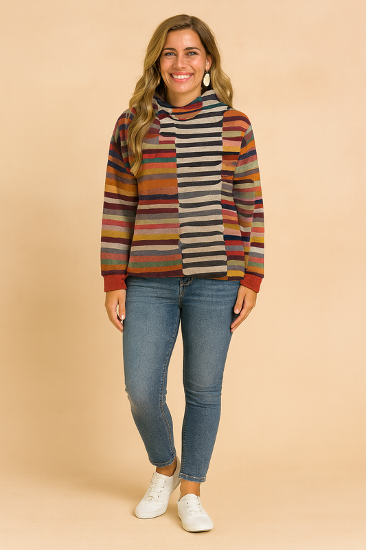 Mara | Colorful Hooded Sweater