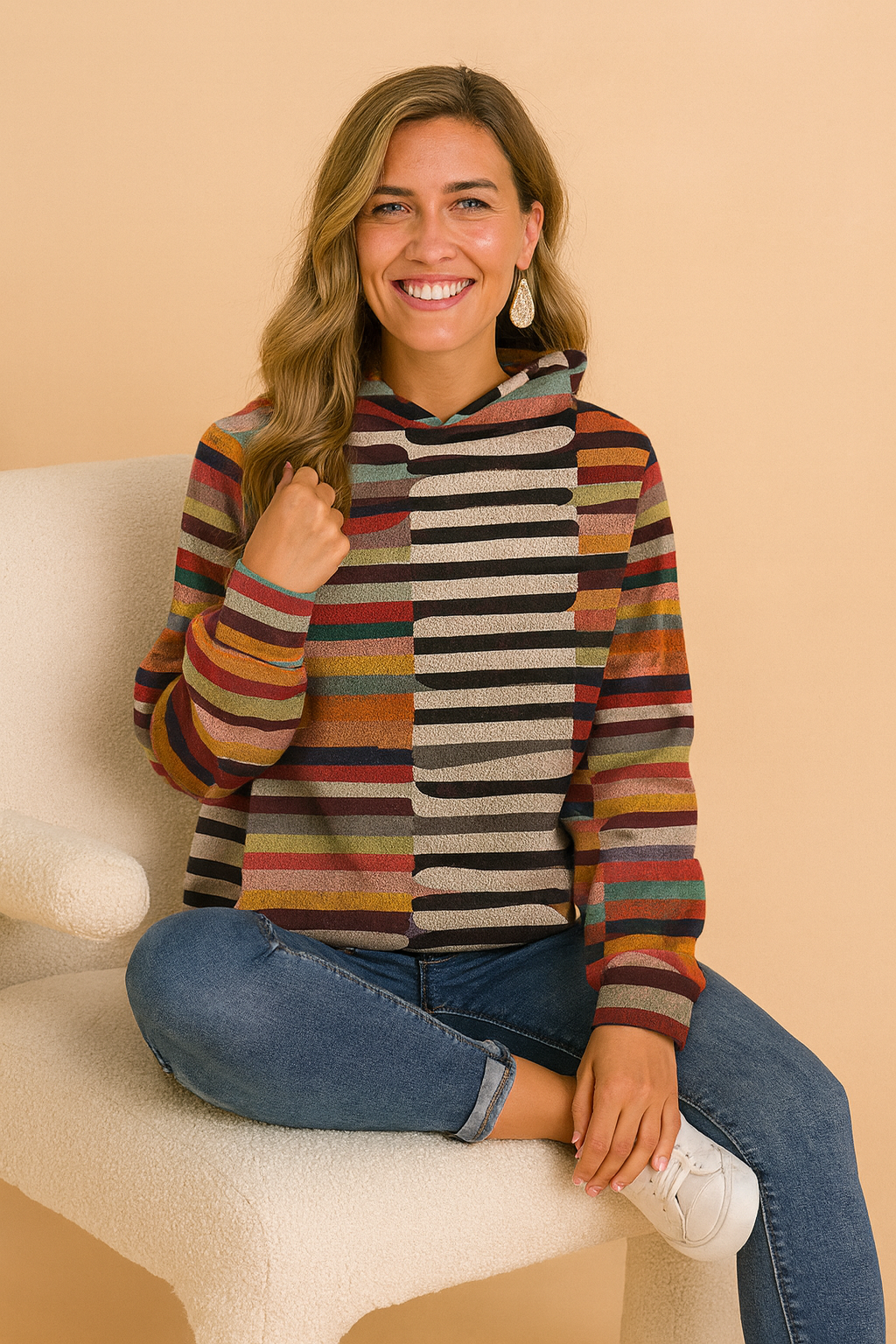 Mara | Colorful Hooded Sweater