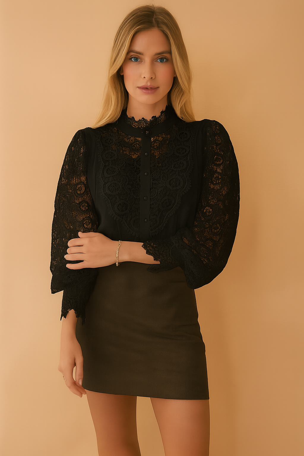 Margarett | Elegant Floral Lace Shirt