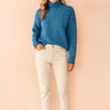 Marta | Sweater with a knitted pattern at the top