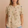 Maya | Women's Casual Shirt with Bird and Branch Print