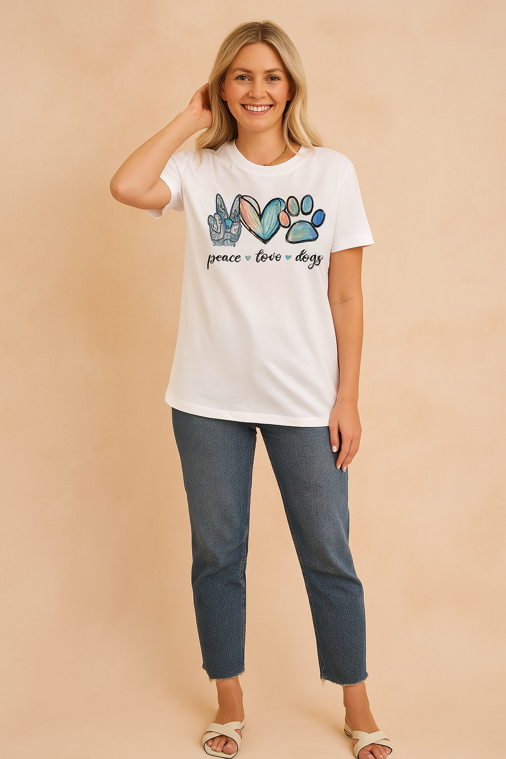 Mila | Peace Love Dogs T-shirt