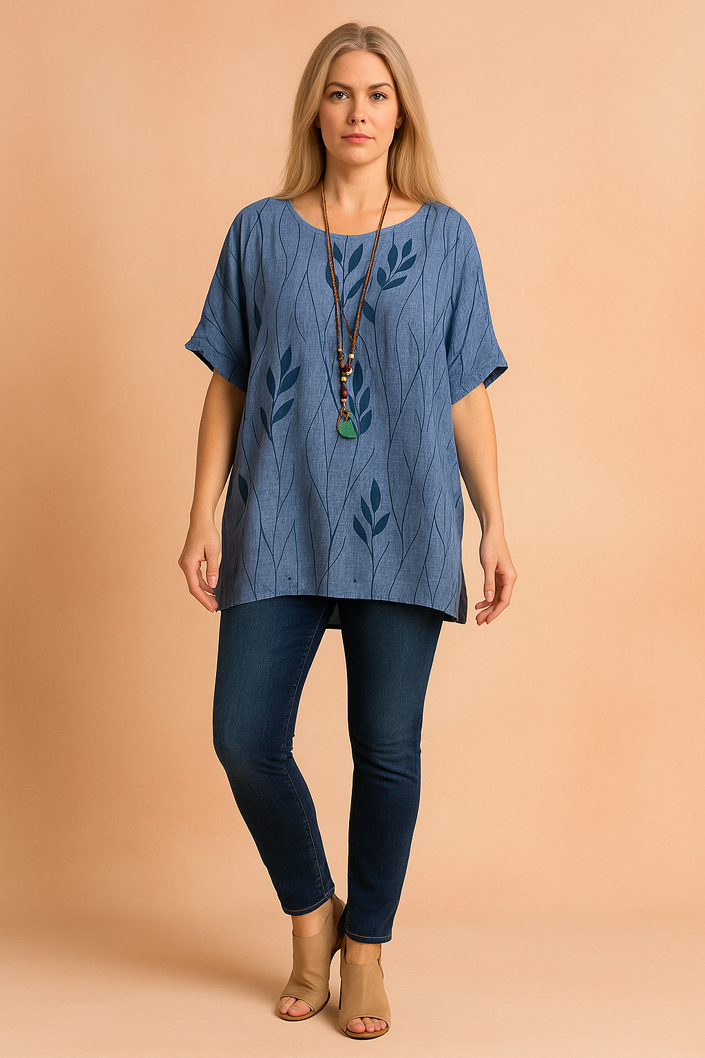Milena | Oversized Blouse with a Floral Pattern