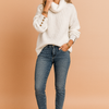 Milena | Turtleneck sweater with decorative buttons