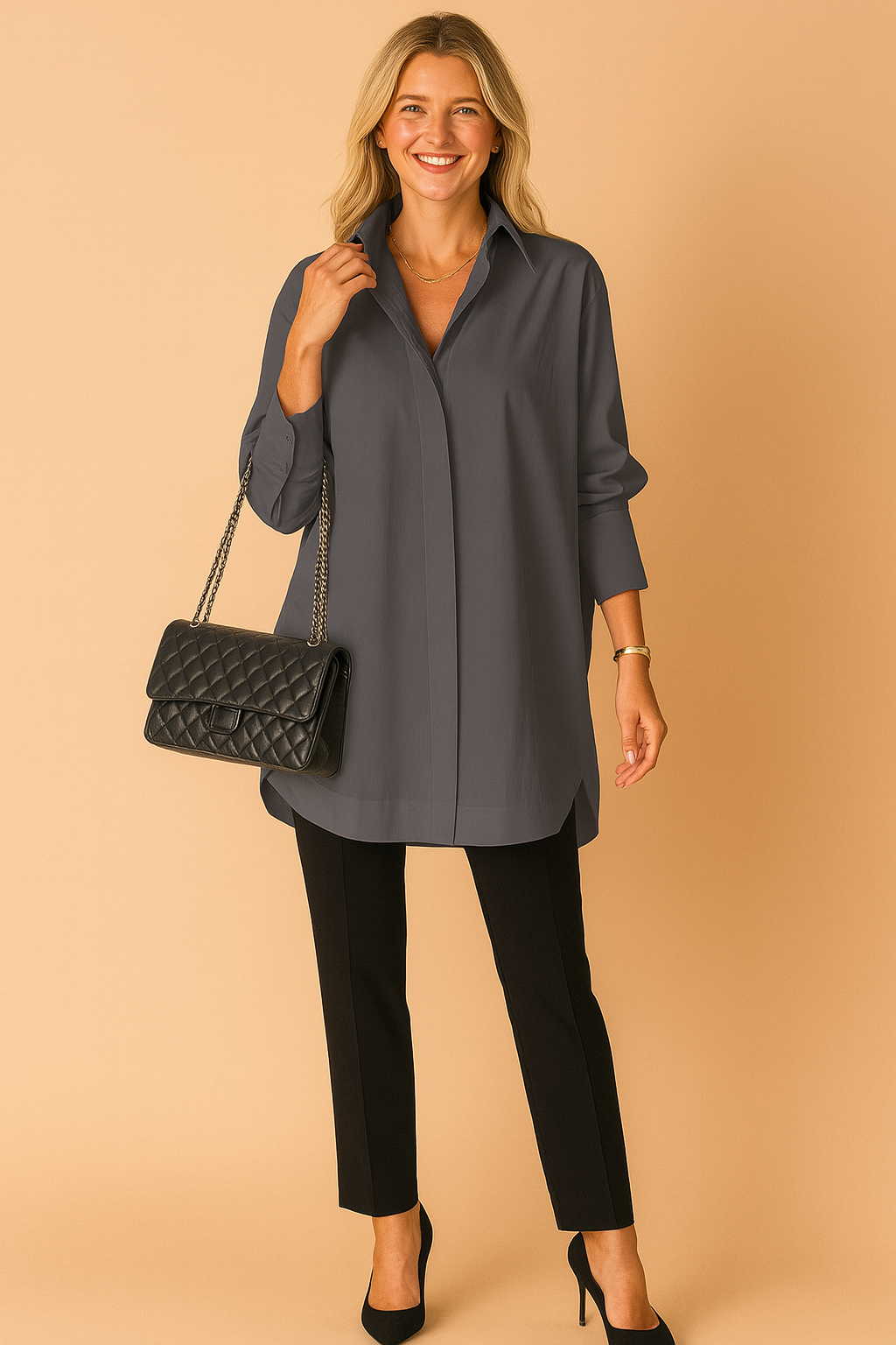 Monaco | Elegant oversized shirt blouse
