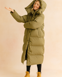 Audrey | Long Quilted Winter Jacket with Hood