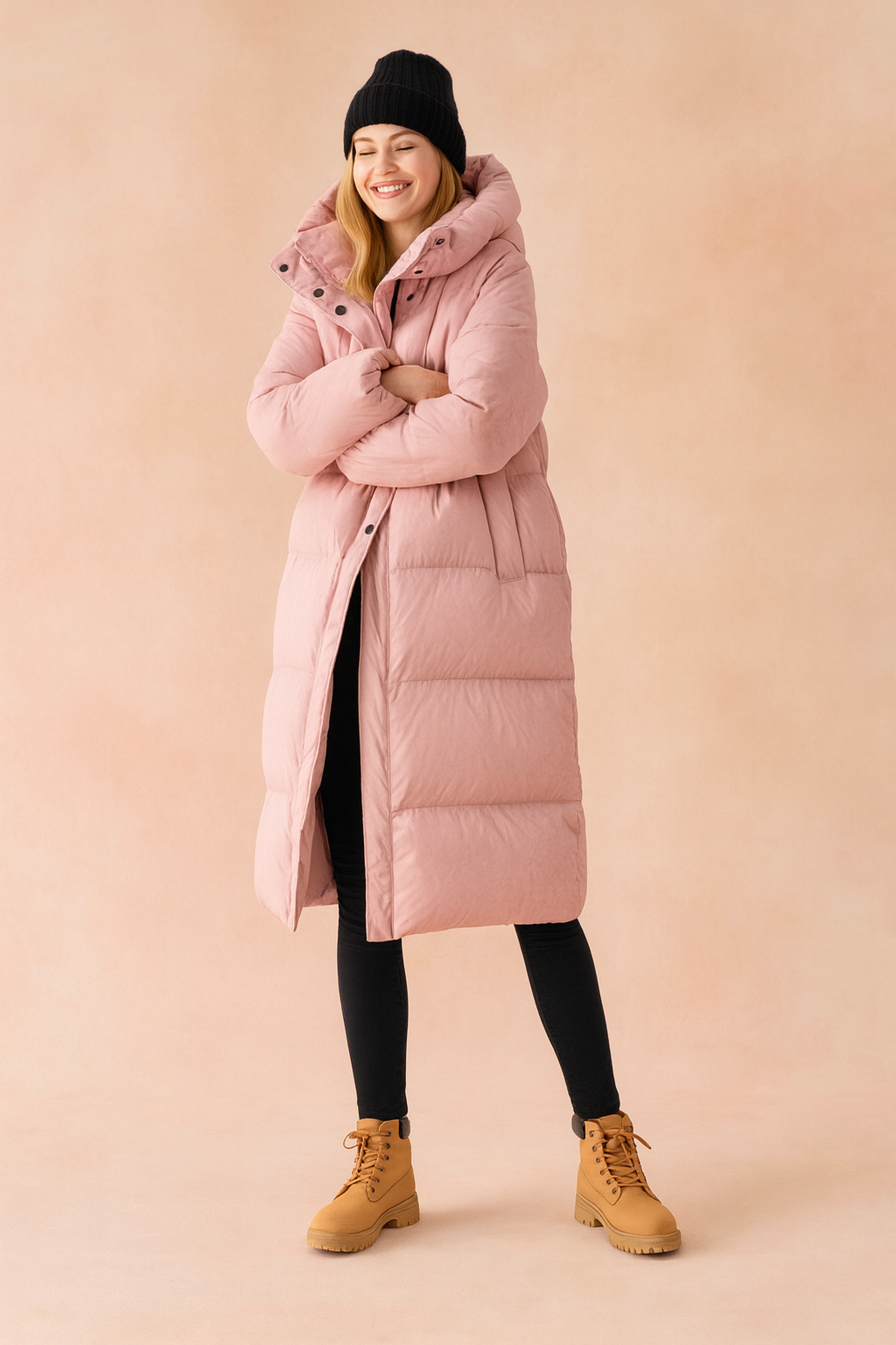 Audrey | Long Quilted Winter Jacket with Hood