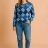 Monika | Sweater with a colorful woven pattern
