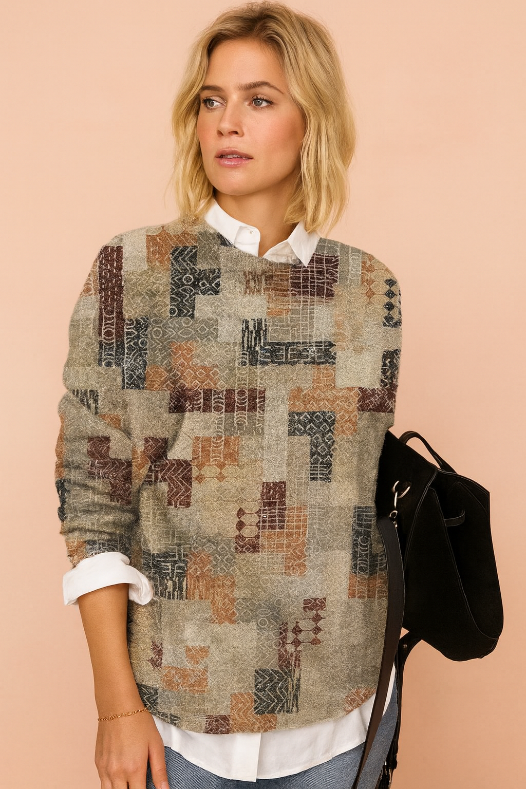 Nadia | Artistic Print Sweater