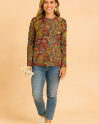 Nadia | Sweater with a Fashionable Print and Classic Cut