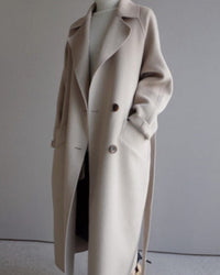 Nadjain | Women's Warm Trench Coat | Long Sleeve