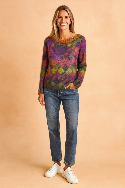 Nina | Colorful checkered sweater