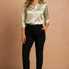 Noa | Classic shirt blouse with a slight sheen