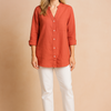 Nola | Classic blouse with a pocket and a stand-up collar