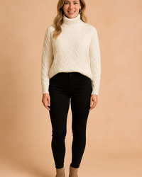 Orla | Turtleneck Sweater with Knit Pattern