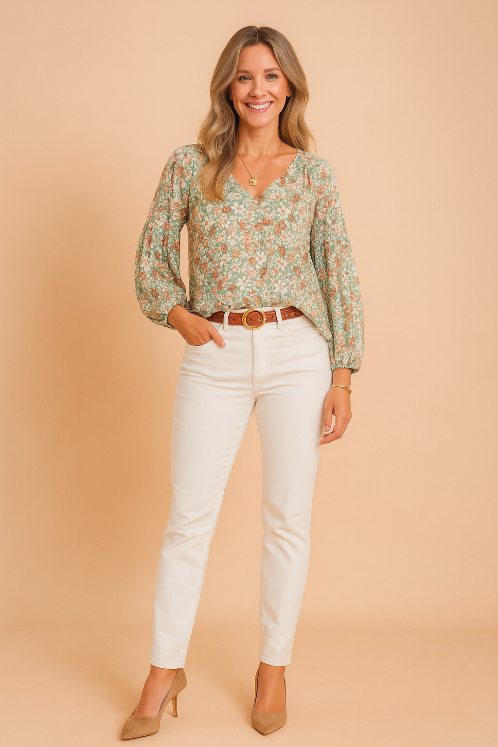 Sabina | Romantic blouse with small flowers