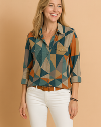 Tessa | Artistic Blouse with a Bold Pattern