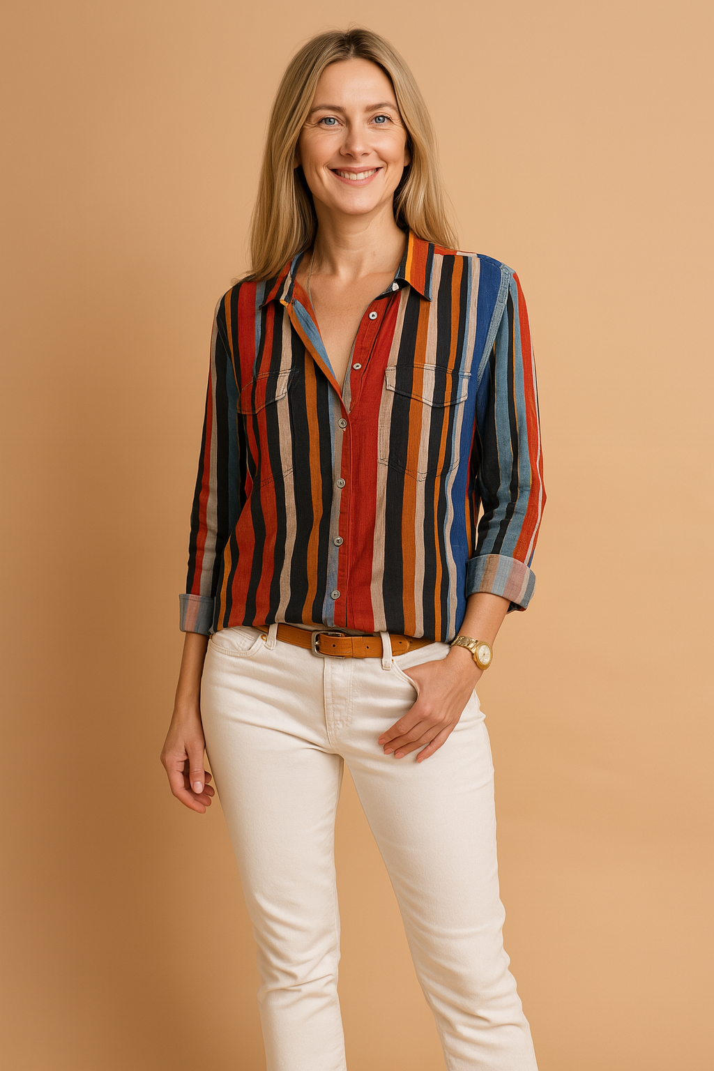 Tessa | Artistic Blouse with a Bold Pattern
