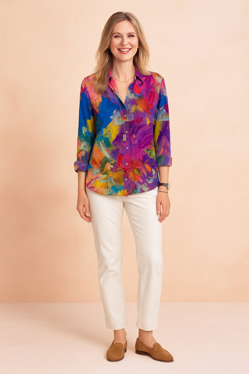 Tessa | Artistic Blouse with a Bold Pattern
