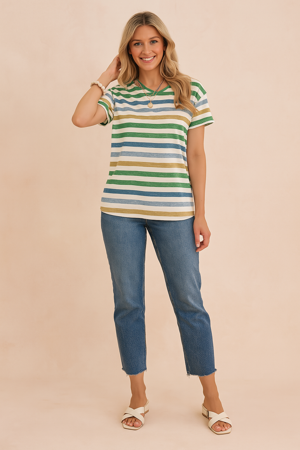 Tessa | Multicolored Striped T-shirt