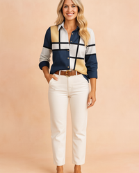 Vero | Elegant blouse with a collar and long sleeves