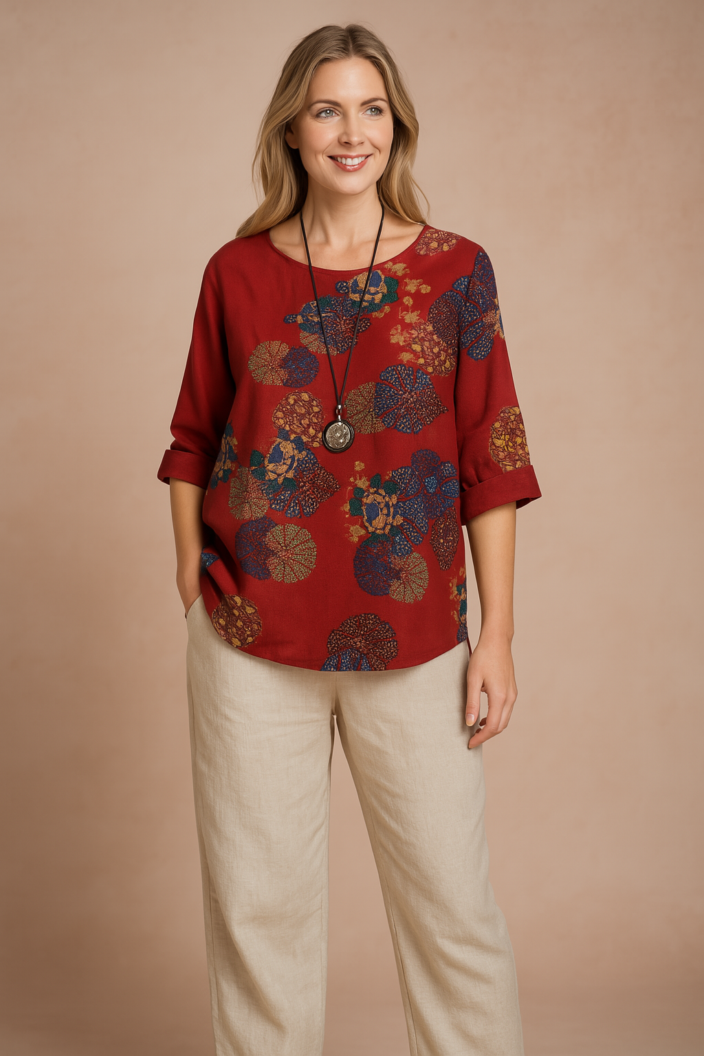 Verona | Patterned Loose Fit Blouse