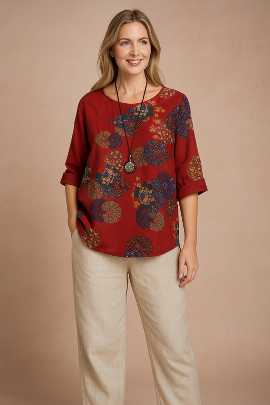 Verona | Patterned Loose Fit Blouse