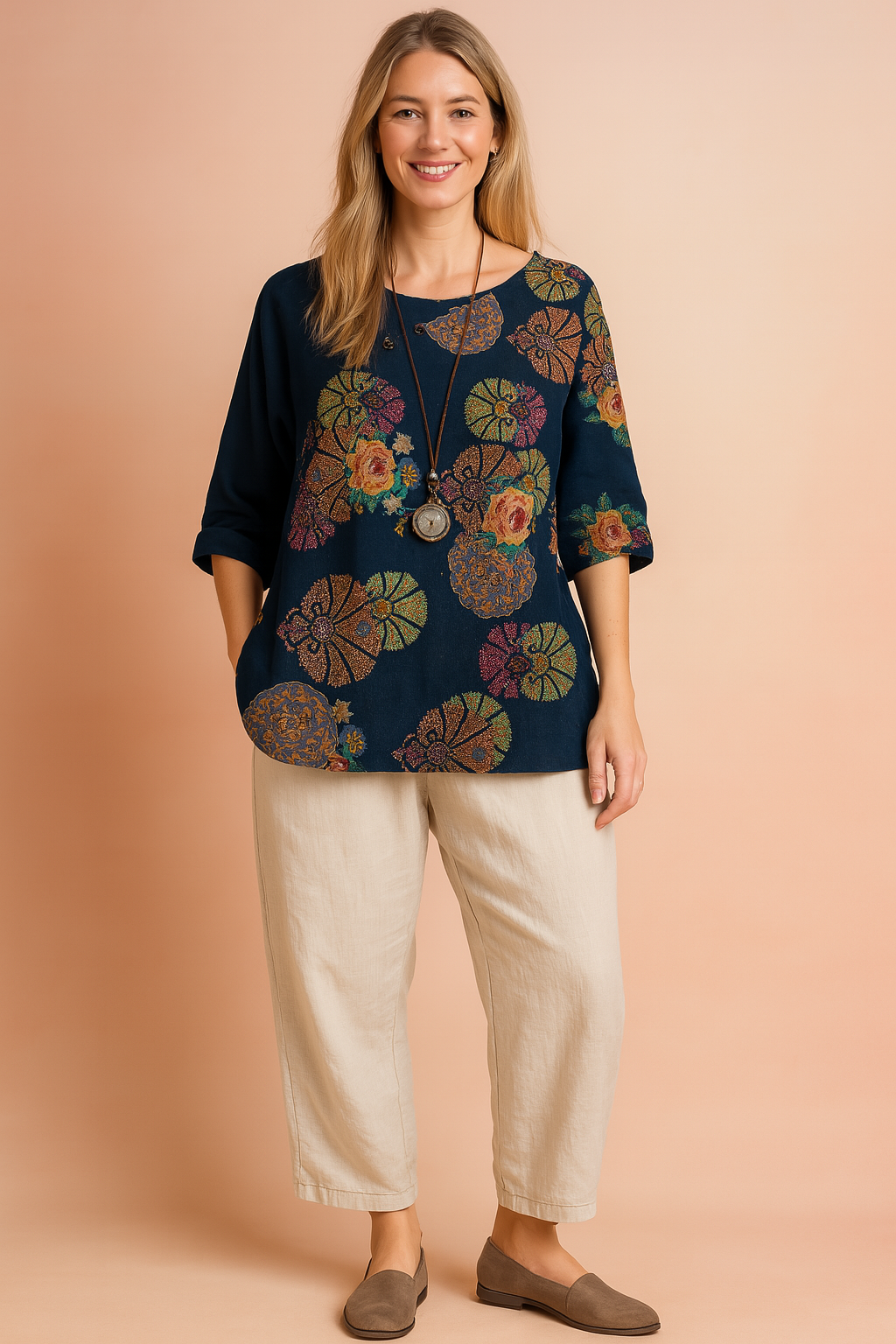 Verona | Patterned Loose Fit Blouse