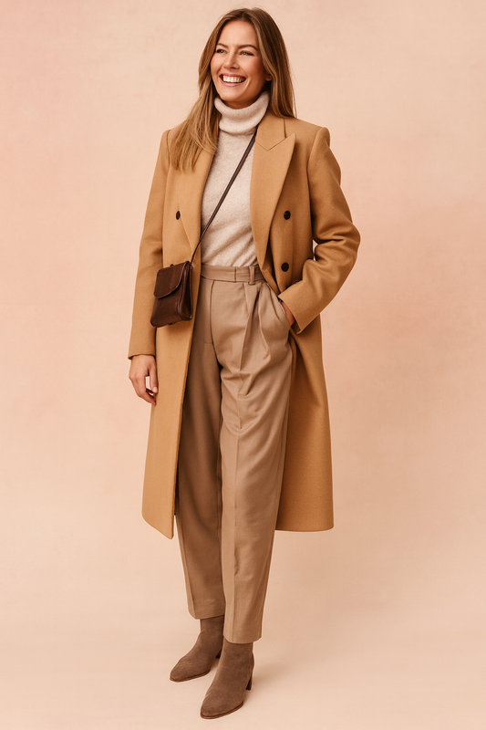 Weronika | Double-breasted coat in an elegant style