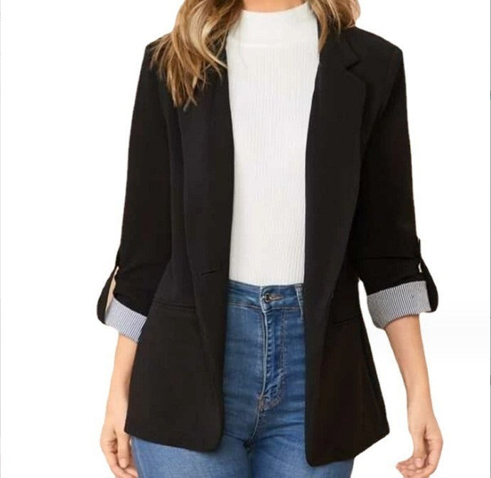Women's Elegant Blazer Lightweight Versatile Fabric