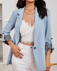 Women's Elegant Blazer Lightweight Versatile Fabric
