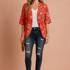 Women's Airy Kimono Lightweight Fabric Stylish Print