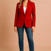 Women's Black Blazer for Women Elegant Fitted Cut High-Quality Fabric