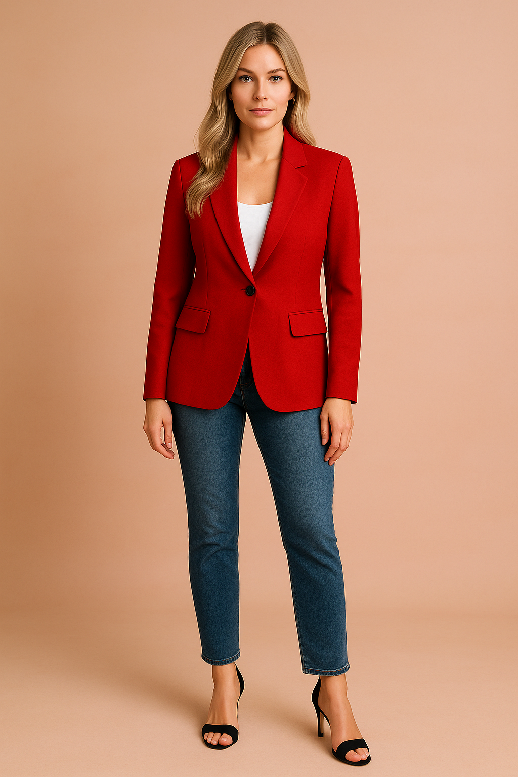 Women's Black Blazer for Women Elegant Fitted Cut High-Quality Fabric
