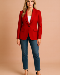 Women's Black Blazer for Women Elegant Fitted Cut High-Quality Fabric