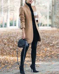 Women’s Classic Tailored Lapel Winter Coat for Timeless Elegance