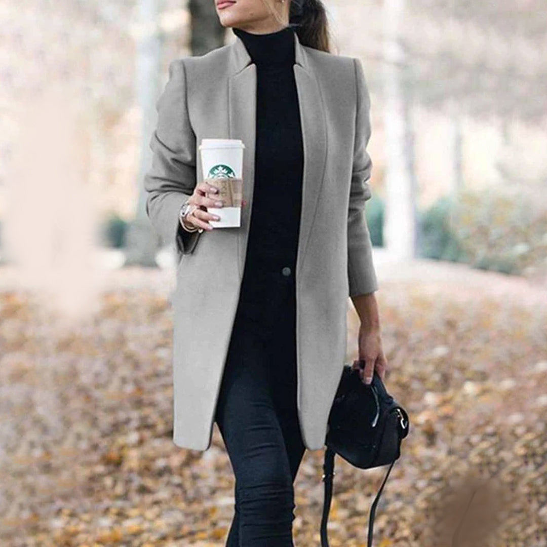 Women’s Classic Tailored Lapel Winter Coat for Timeless Elegance