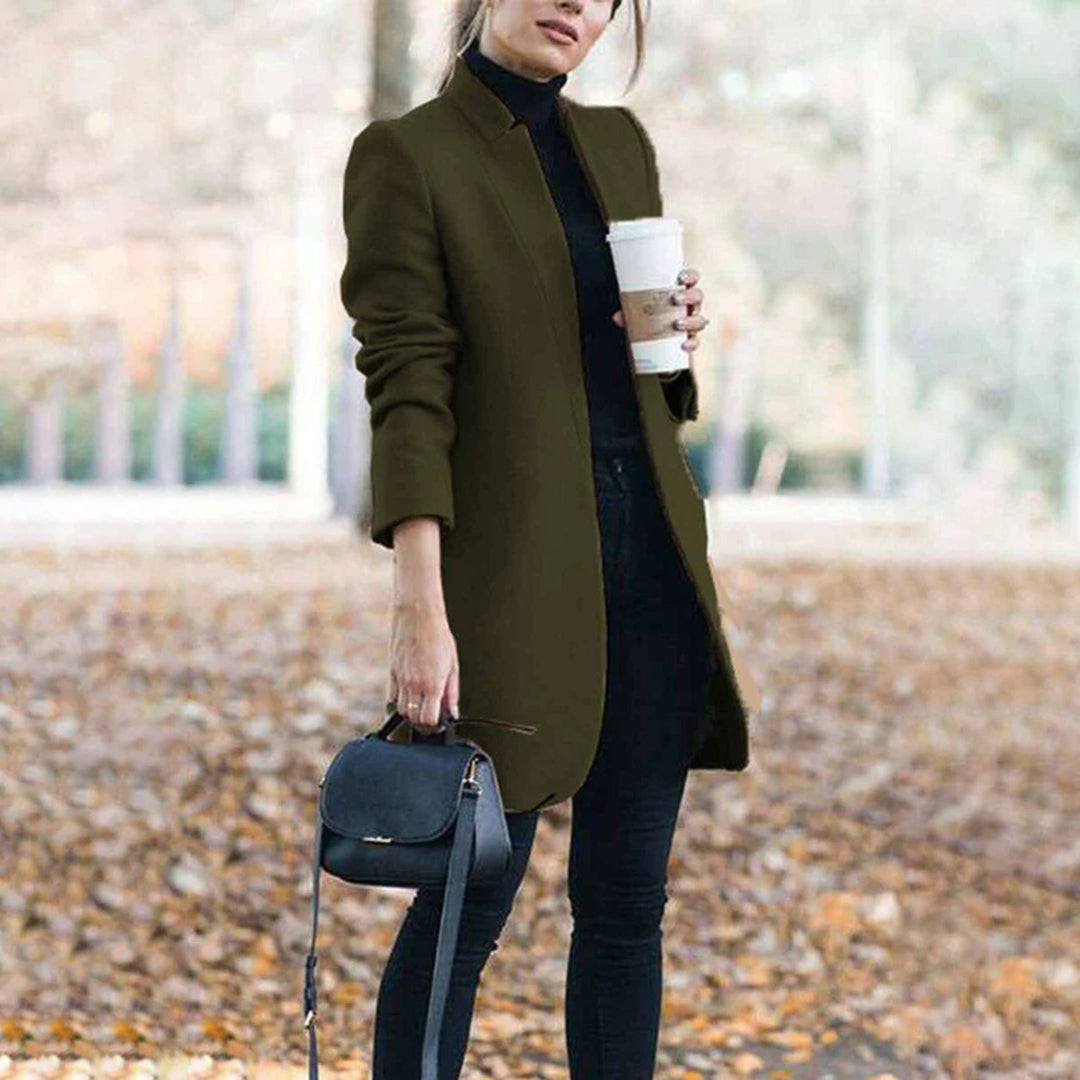 Women’s Classic Tailored Lapel Winter Coat for Timeless Elegance