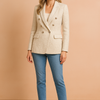 Women's Elegant Blazer Jacket Chic Fitted High-Quality Fabric