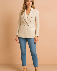 Women's Elegant Blazer Jacket Chic Fitted High-Quality Fabric