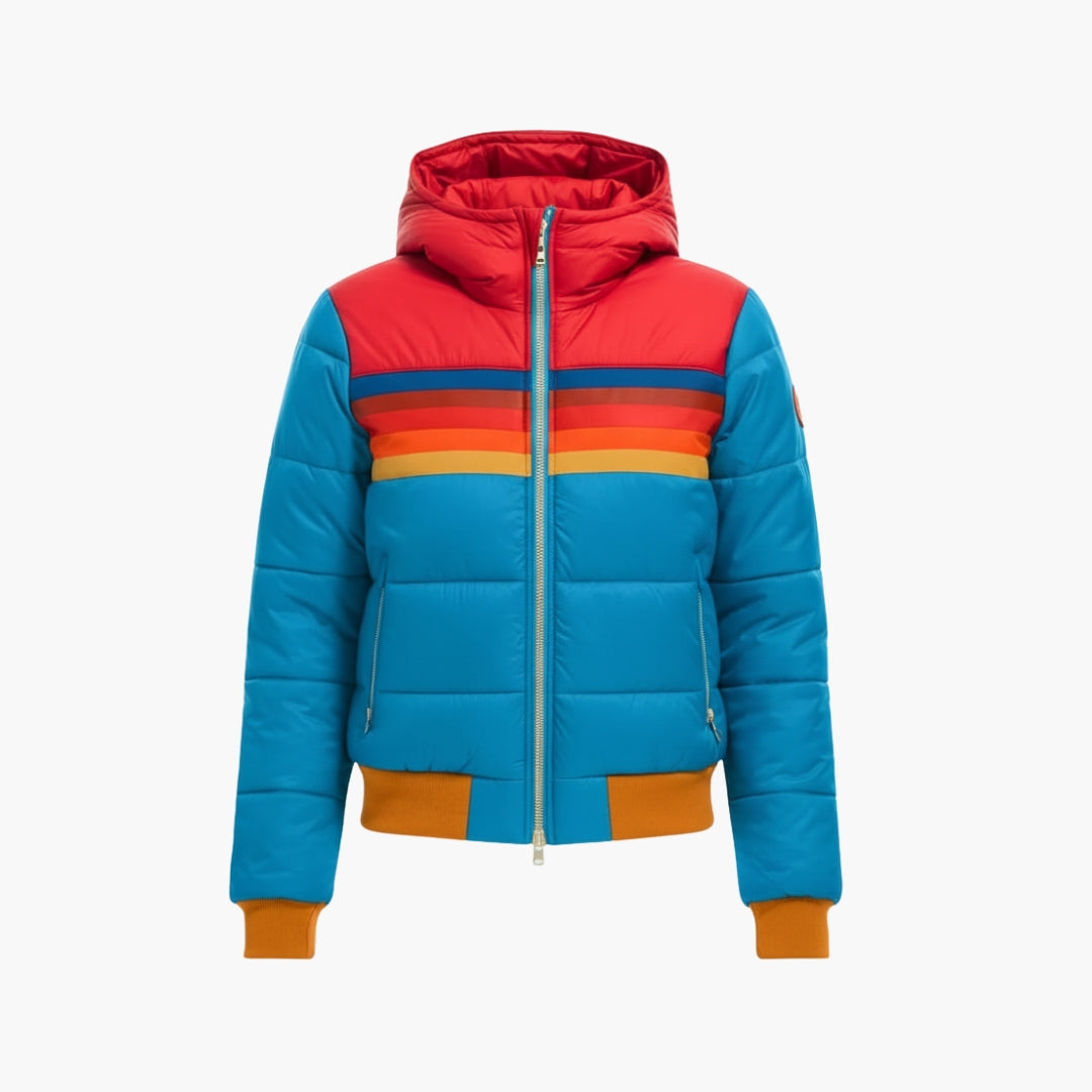 Women's Hooded Quilted Jacket with Zipper - Stylish and Functional Outerwear