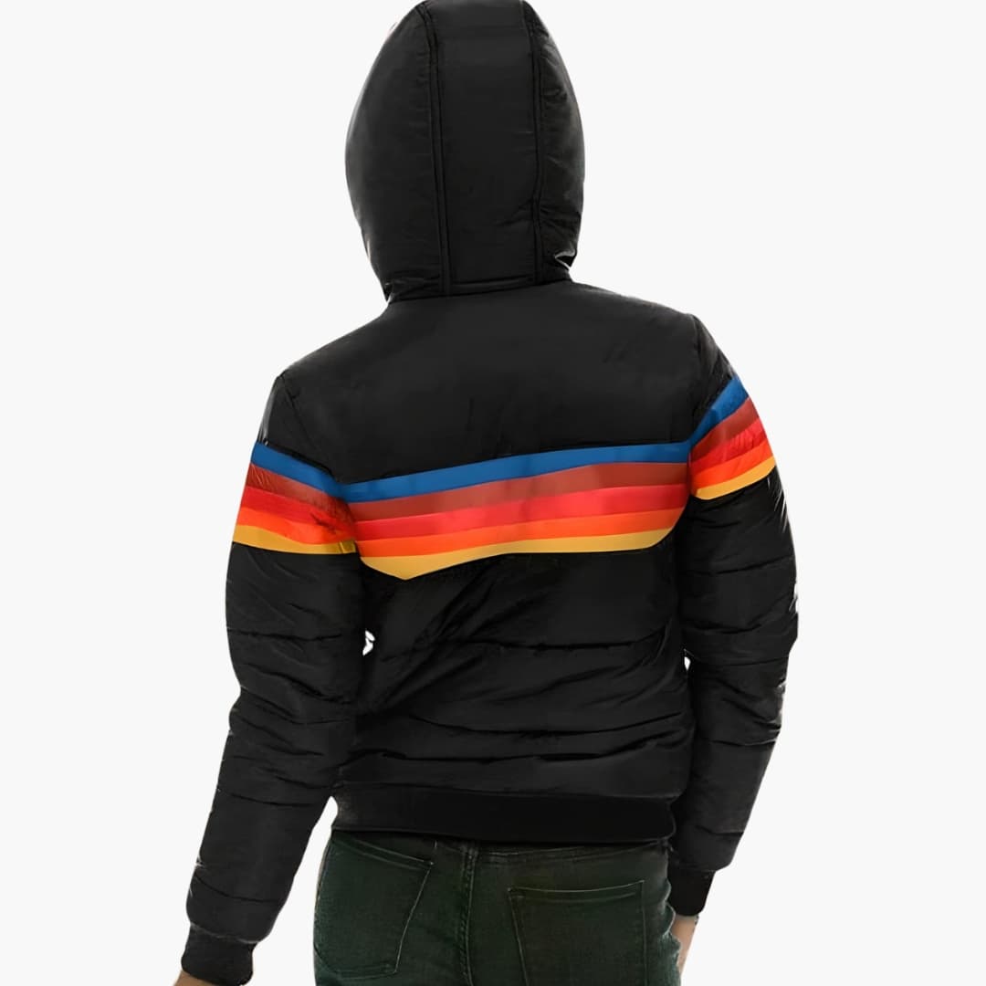 Women's Hooded Quilted Jacket with Zipper - Stylish and Functional Outerwear